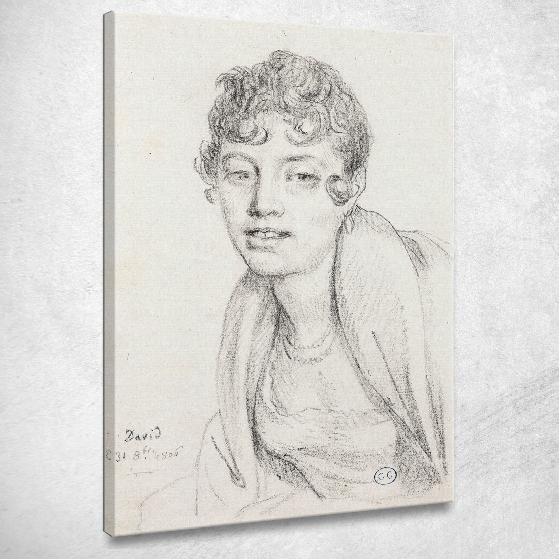 Busto Di Angelique Mongez Jacques Louis David jld4 quadro stampato su tela Busto Di Angelique Mongez Jacques Louis David jld4 quadro stampato su tela