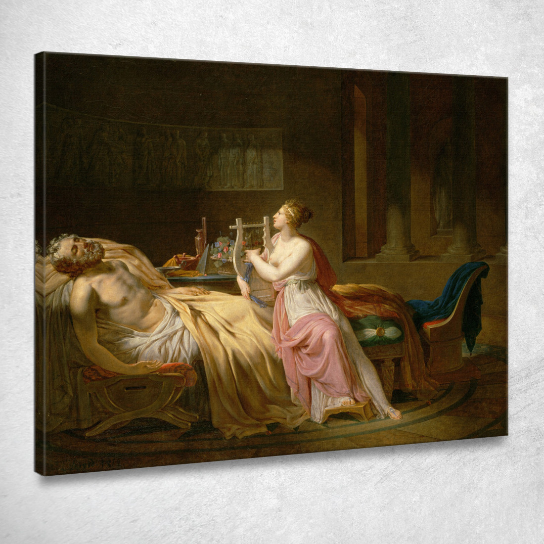 Calliope Piange Omero Jacques Louis David jld5 quadro stampato su tela Calliope Piange Omero Jacques Louis David jld5 quadro stampato su tela