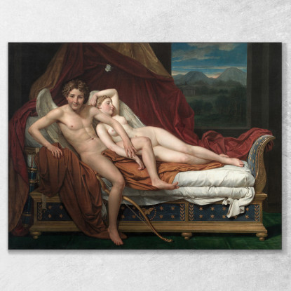 Amore E Psiche Jacques Louis David jld6 quadro stampato su tela