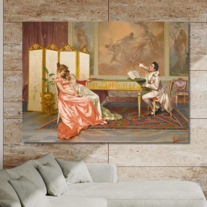 Il Recital Vittorio Reggianini vrg25 quadro stampato su tela