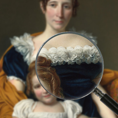 Ritratto Della Contessa Vilain Xiiii E Di Sua Figlia Jacques Louis David jld9 quadro stampato su tela