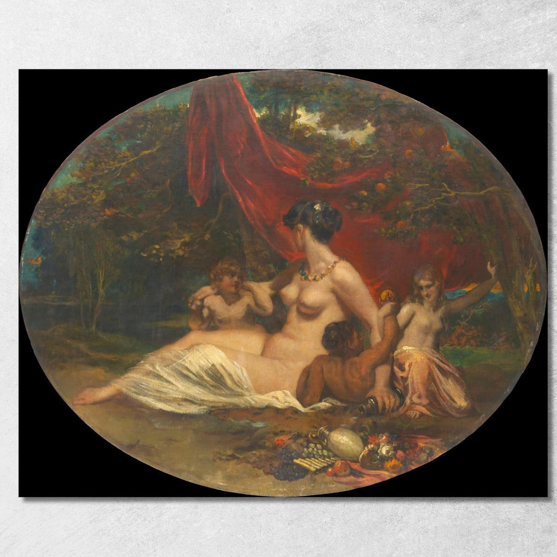 Allegoria William Etty wet4 quadro stampato su tela