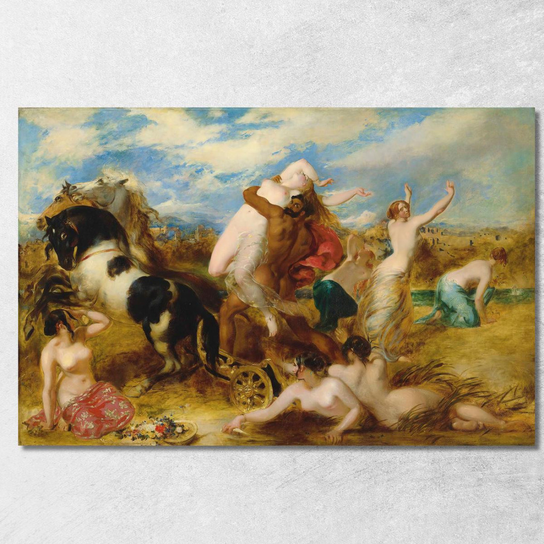 Plutone Rapisce Proserpina William Etty wet18 quadro stampato su tela Plutone Rapisce Proserpina William Etty wet18 quadro stampato su tela