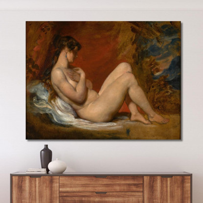 Nudo Femminile Sdraiato 2 William Etty wet20 quadro stampato su tela