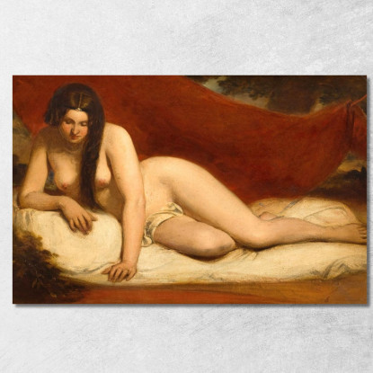 Nudo Sdraiato William Etty wet23 quadro stampato su tela