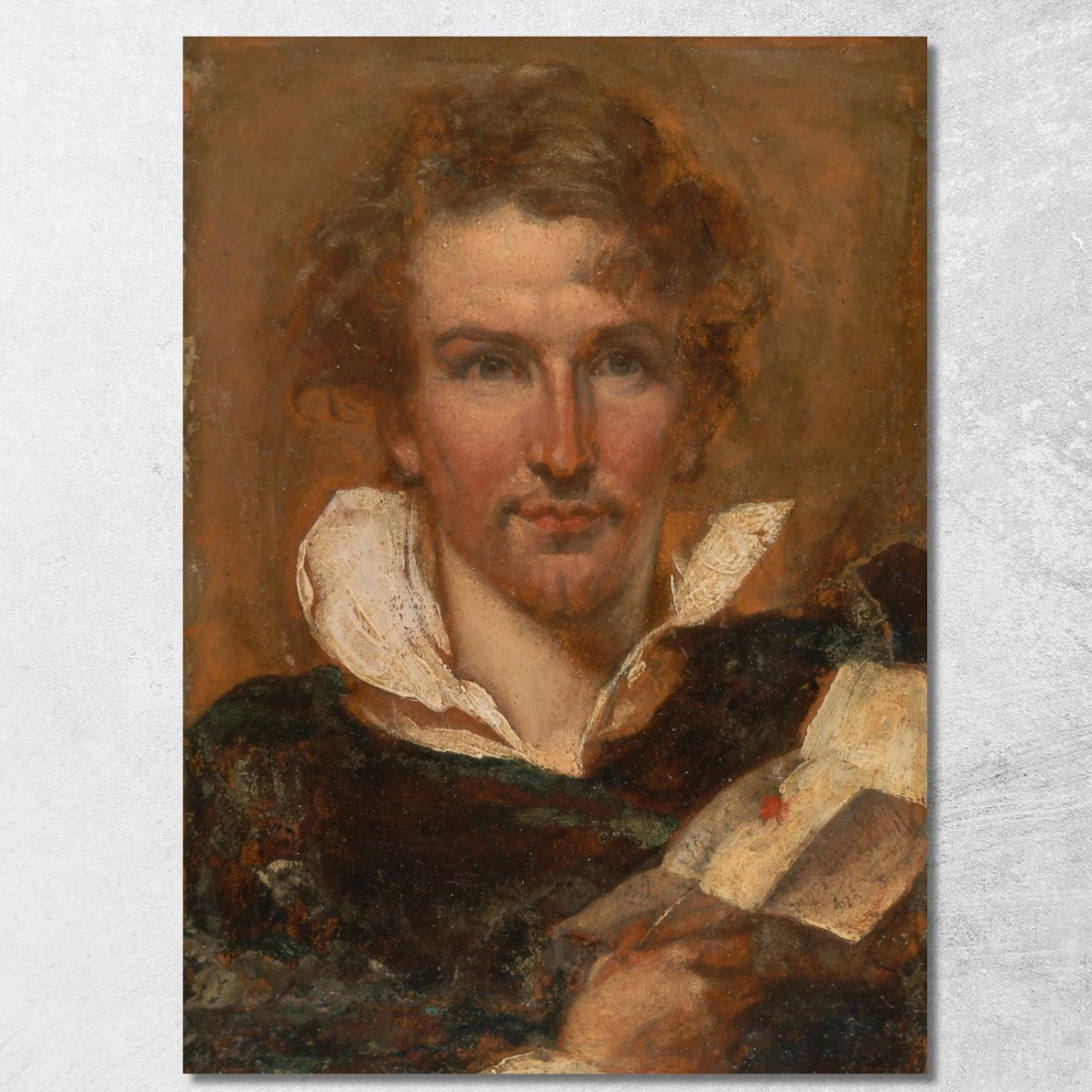 Autoritratto William Etty wet30 quadro stampato su tela Autoritratto William Etty wet30 quadro stampato su tela