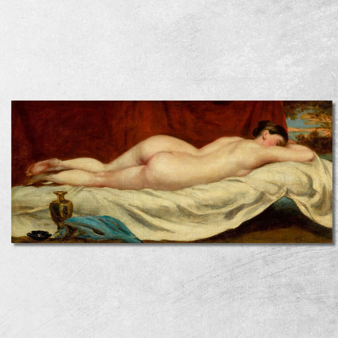 Nudo Femminile Addormentato William Etty wet31 quadro stampato su tela Nudo Femminile Addormentato William Etty wet31 quadro stampato su tela