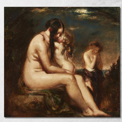 L'Alba Dell'Amore William Etty wet41 quadro stampato su tela