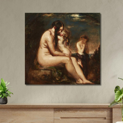 L'Alba Dell'Amore William Etty wet41 quadro stampato su tela