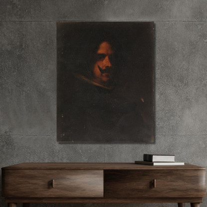 Testa D'Uomo Copia Da Diego Velázquez William Merritt Chase wmc27 quadro stampato su tela