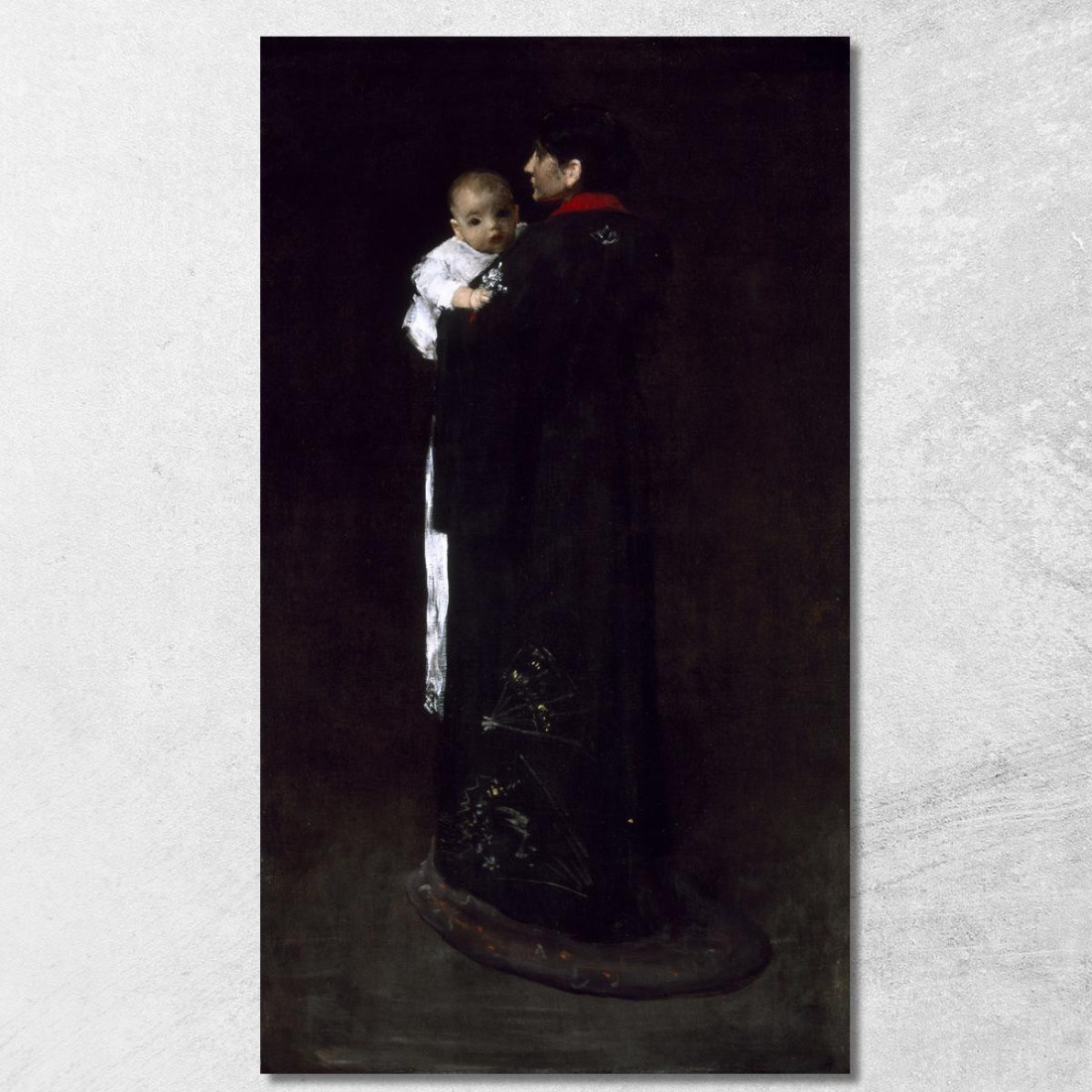 Madre E Figlio Il Primo Ritratto William Merritt Chase wmc42 quadro stampato su tela Madre E Figlio Il Primo Ritratto William Merritt Chase wmc42 quadro stampato su tela