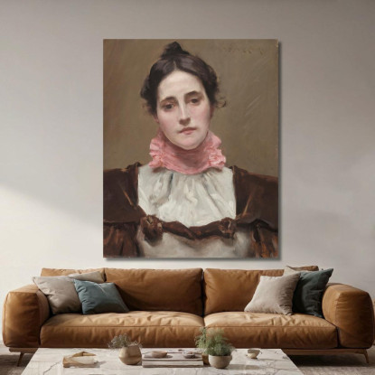 La Signora William Merritt Chase William Merritt Chase wmc45 quadro stampato su tela