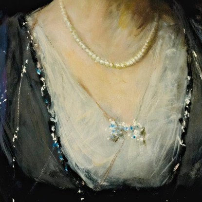 Ritratto Di Matilda Herbert Lloyd 1855-1945 William Merritt Chase wmc60 quadro stampato su tela