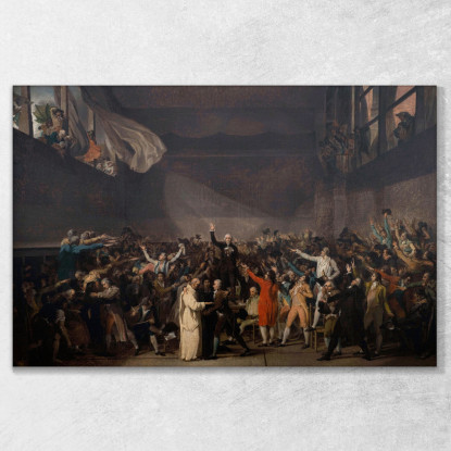 Giuramento Del Jeu De Paume 20 Giugno 1789 Jacques Louis David jld30 quadro stampato su tela