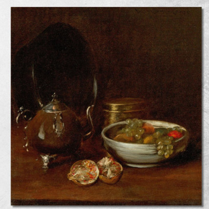 Natura Morta Con Bollitore E Frutta William Merritt Chase wmc81 quadro stampato su tela