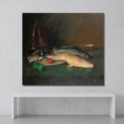 Natura Morta Di Pesci William Merritt Chase wmc85 quadro stampato su tela