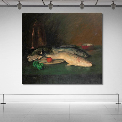 Natura Morta Di Pesci William Merritt Chase wmc85 quadro stampato su tela