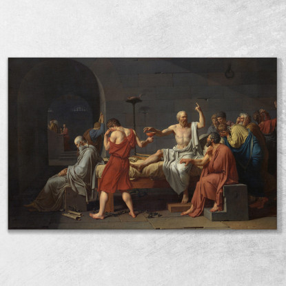 La Morte Di Socrate Jacques Louis David jld37 quadro stampato su tela