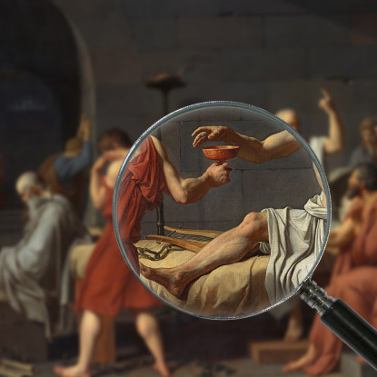La Morte Di Socrate Jacques Louis David jld37 quadro stampato su tela