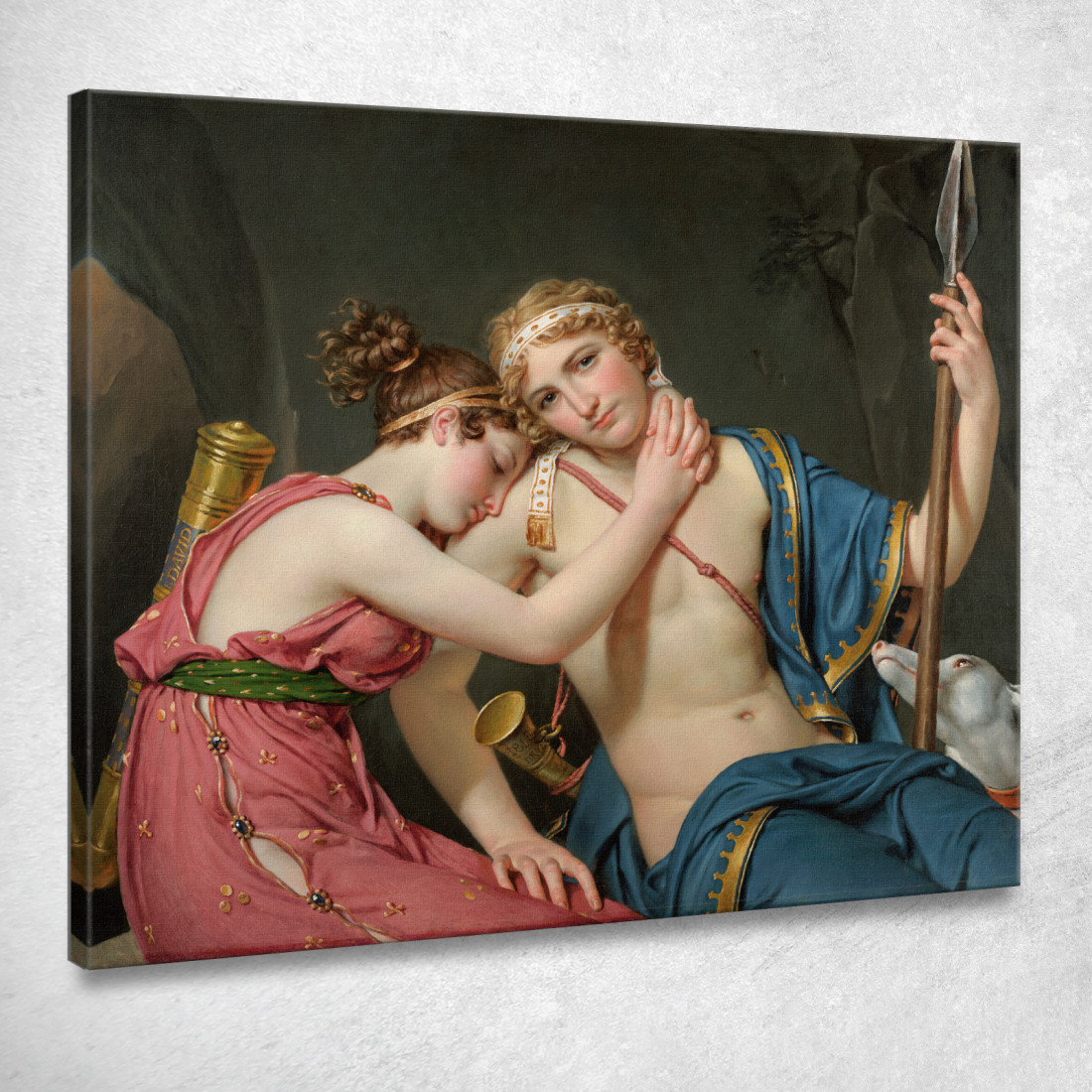 L'Addio Di Telemaco Ed Eucaris Jacques Louis David jld40 quadro stampato su tela L'Addio Di Telemaco Ed Eucaris Jacques Louis David jld40 quadro stampato su tela