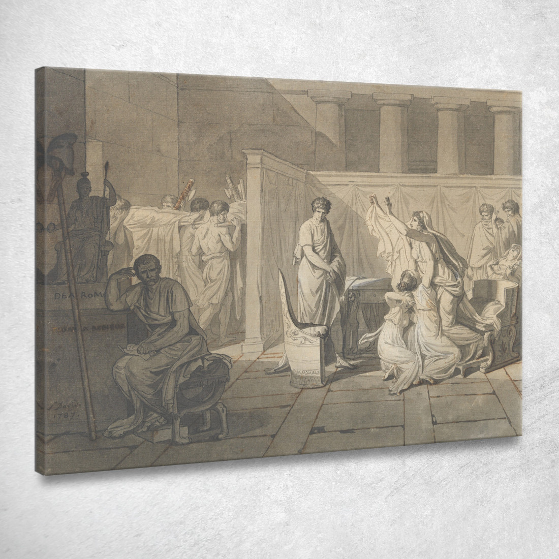 I Littori Portano A Bruto I Corpi Dei Suoi Figli Jacques Louis David jld44 quadro stampato su tela I Littori Portano A Bruto I Corpi Dei Suoi Figli Jacques Louis David jld44 quadro stampato su tela