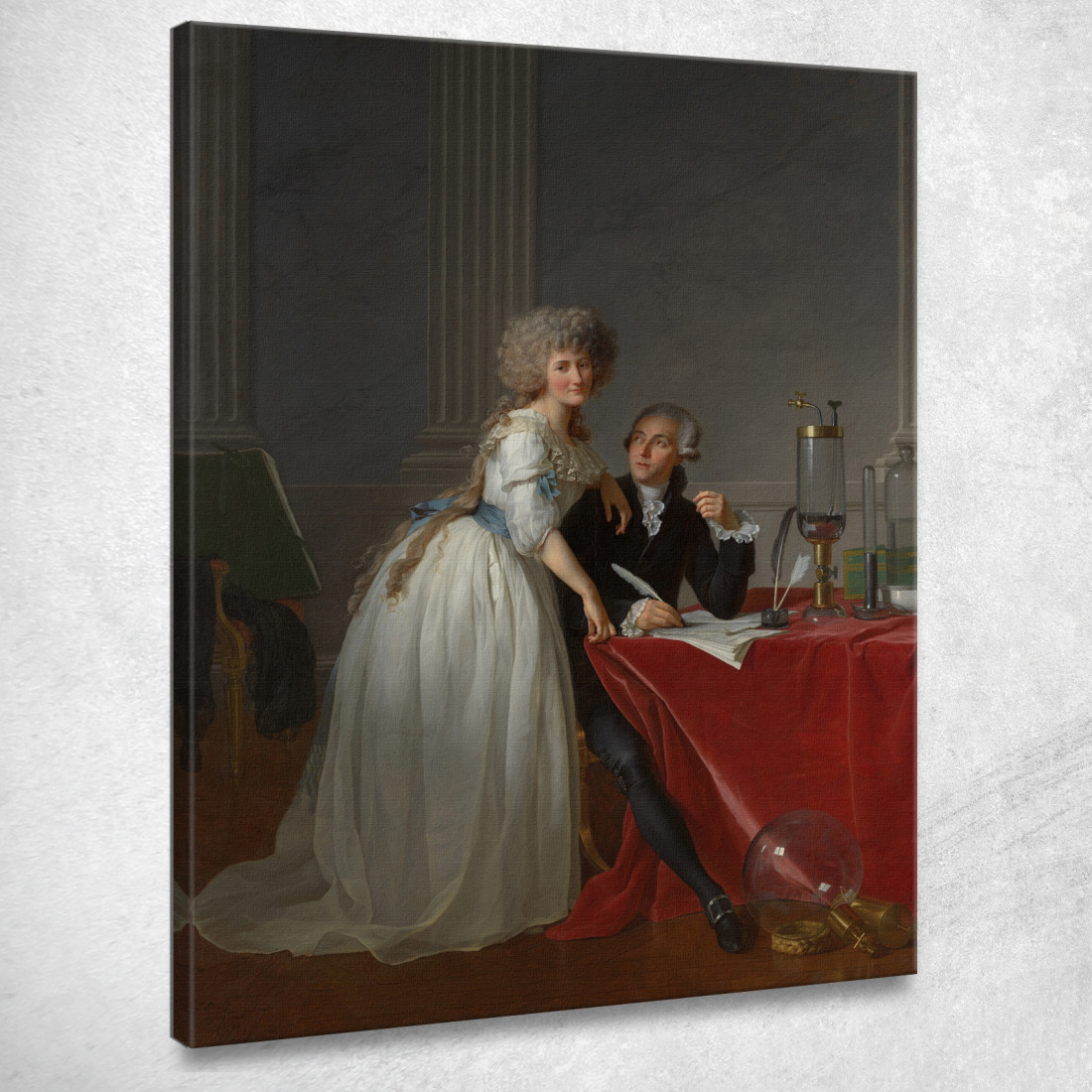 Antoine E Marie Anne Lavoisier Jacques Louis David jld48 quadro stampato su tela Antoine E Marie Anne Lavoisier Jacques Louis David jld48 quadro stampato su tela