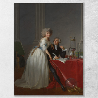 Antoine E Marie Anne Lavoisier Jacques Louis David jld48 quadro stampato su tela