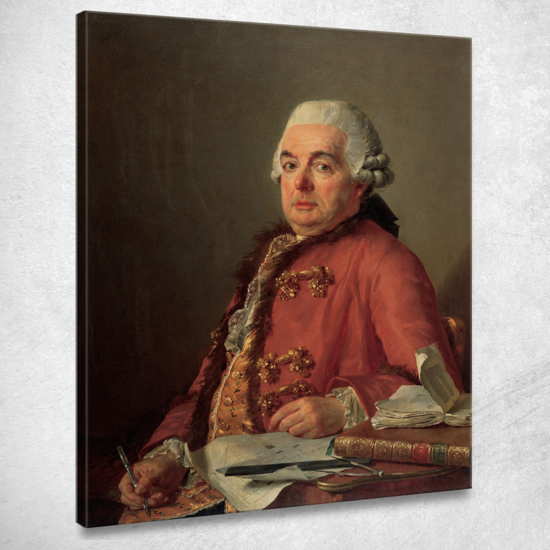 Ritratto Di Jacques François Desmaisons Jacques Louis David jld55 quadro stampato su tela Ritratto Di Jacques François Desmaisons Jacques Louis David jld55 quadro stampato su tela