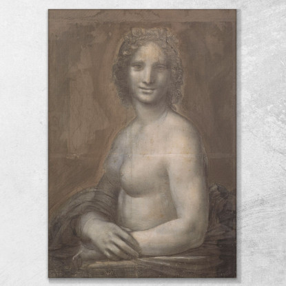 La Gioconda Nuda Leonardo Da Vinci ldv5 quadro stampato su tela