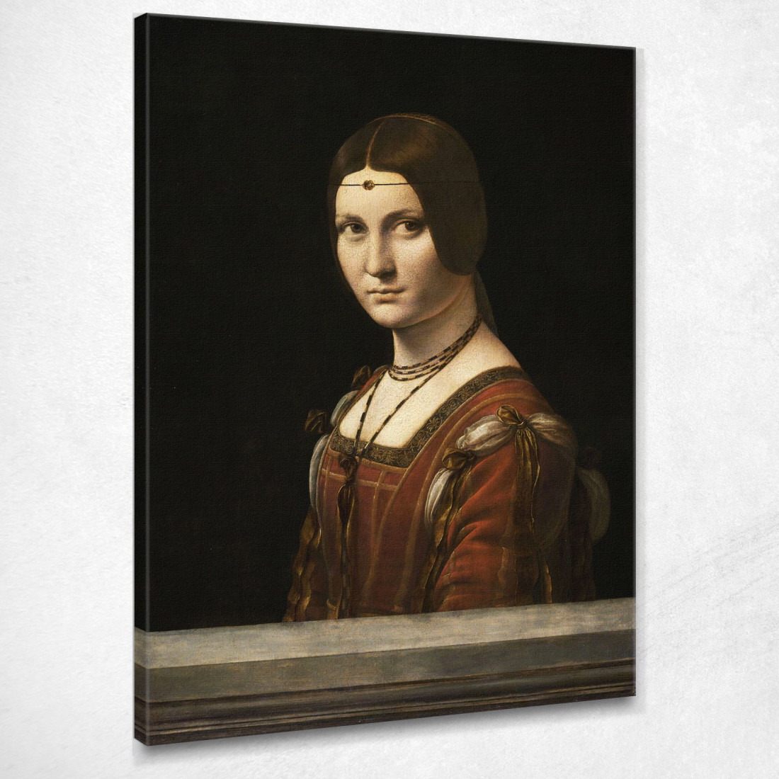 La Bella Ferronnière Leonardo Da Vinci ldv6 quadro stampato su tela