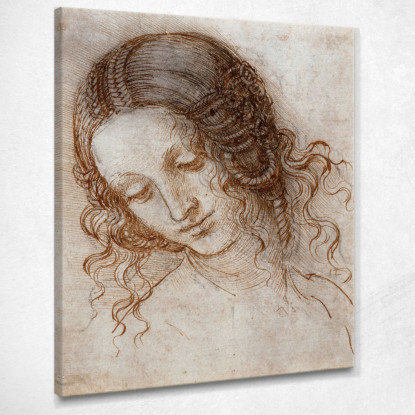 Testa Di Leda Leonardo Da Vinci ldv9 quadro stampato su tela