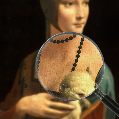 Dama Con L'Ermellino Leonardo Da Vinci ldv11 quadro stampato su tela