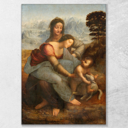 La Vergine E Il Bambino Con Sant'Anna Leonardo Da Vinci ldv12 quadro stampato su tela