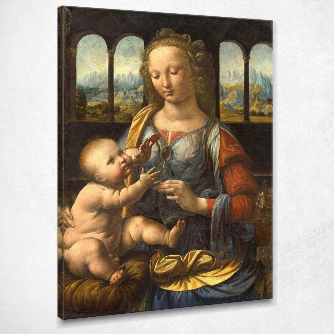 Madonna Della Melagrana Leonardo Da Vinci ldv13 quadro stampato su tela