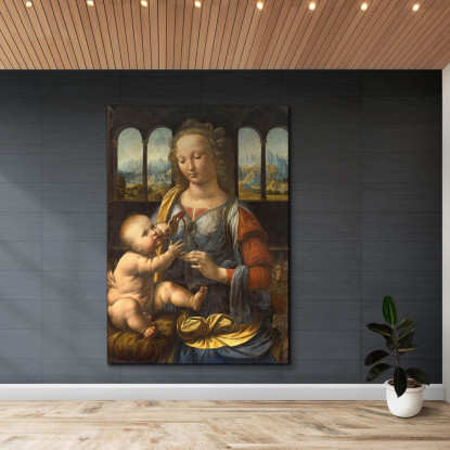 Madonna Della Melagrana Leonardo Da Vinci ldv13 quadro stampato su tela