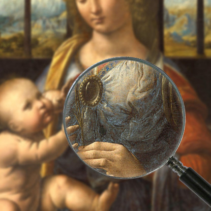 Madonna Della Melagrana Leonardo Da Vinci ldv13 quadro stampato su tela