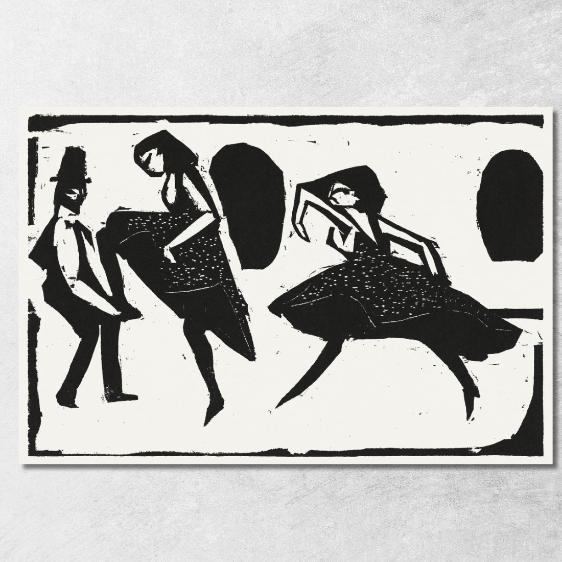 Danza Acrobatica 1911 Ernst Ludwig Kirchner elk1 quadro stampato su tela Danza Acrobatica 1911 Ernst Ludwig Kirchner elk1 quadro stampato su tela