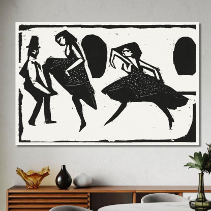 Danza Acrobatica 1911 Ernst Ludwig Kirchner elk1 quadro stampato su tela
