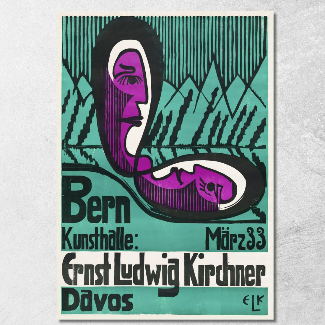 Kunsthalle Di Berna 33 Marzo 1933 Ernst Ludwig Kirchner elk9 quadro stampato su tela Kunsthalle Di Berna 33 Marzo 1933 Ernst Ludwig Kirchner elk9 quadro stampato su tela