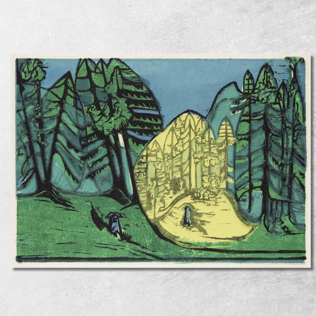 Cimitero Nella Foresta 1933 Ernst Ludwig Kirchner elk14 quadro stampato su tela Cimitero Nella Foresta 1933 Ernst Ludwig Kirchner elk14 quadro stampato su tela