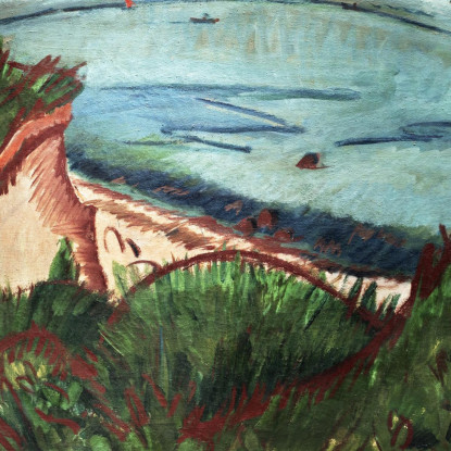 Paesaggio Costiero Su Fehmarn Ca1913 Ernst Ludwig Kirchner elk15 quadro stampato su tela