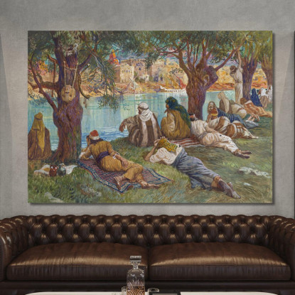 Presso Le Acque Di Babele James Tissot jts10 quadro stampato su tela