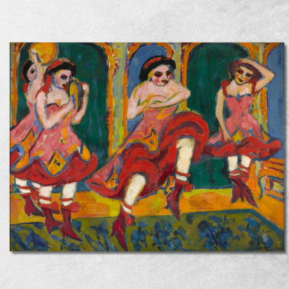 Ballerini Di Czardas Ernst Ludwig Kirchner elk32 quadro stampato su tela