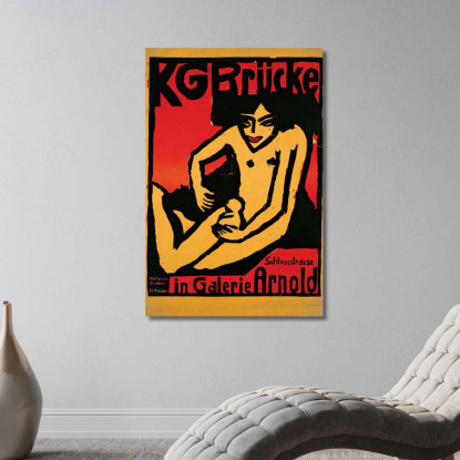 Manifesto Per La Mostra Del Gruppo Di Artisti Die Brucke Ernst Ludwig Kirchner elk33 quadro stampato su tela