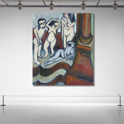 Quattro Sculture In Legno 1912 Ernst Ludwig Kirchner elk35 quadro stampato su tela