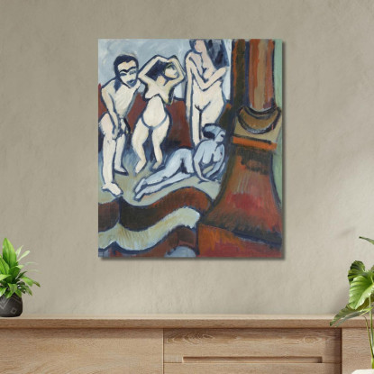 Quattro Sculture In Legno 1912 Ernst Ludwig Kirchner elk35 quadro stampato su tela