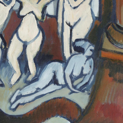 Quattro Sculture In Legno 1912 Ernst Ludwig Kirchner elk35 quadro stampato su tela