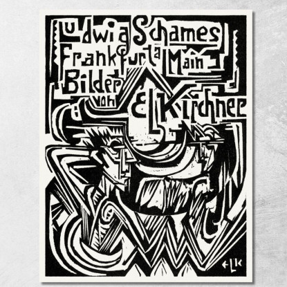 Ludwig Schames Francoforte Sul Meno 1919 Ernst Ludwig Kirchner elk76 quadro stampato su tela