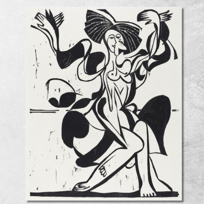 La Danza Di Mary Wigman 1933 Ernst Ludwig Kirchner elk77 quadro stampato su tela