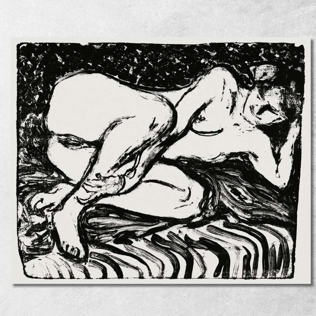 Nudo Sdraiato 1907 Ernst Ludwig Kirchner elk109 quadro stampato su tela Nudo Sdraiato 1907 Ernst Ludwig Kirchner elk109 quadro stampato su tela